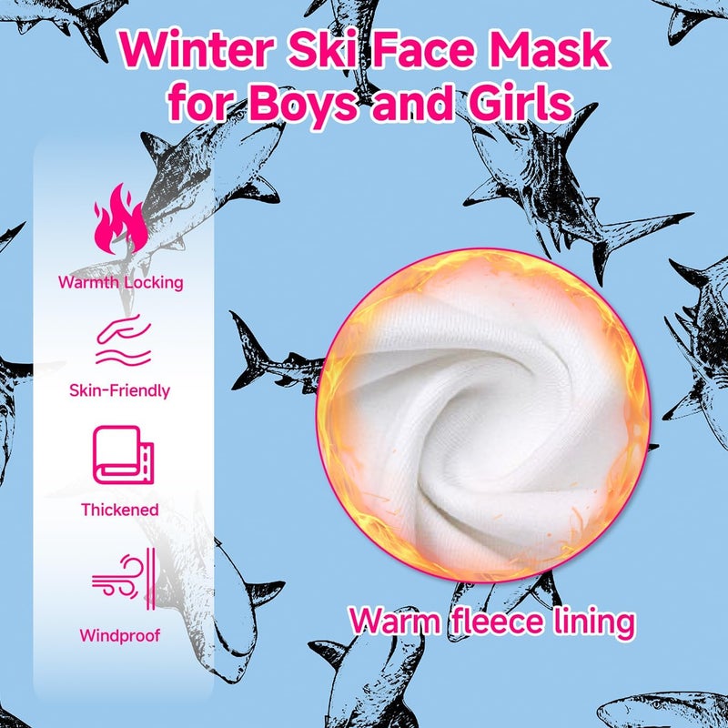 Wandx Winter Kids Balaclava Face Mask Full Fleece Gaiter Ski Mask Neck Warmer for Cold Weather Windproof Face Cover for Boys Girls - Image 2